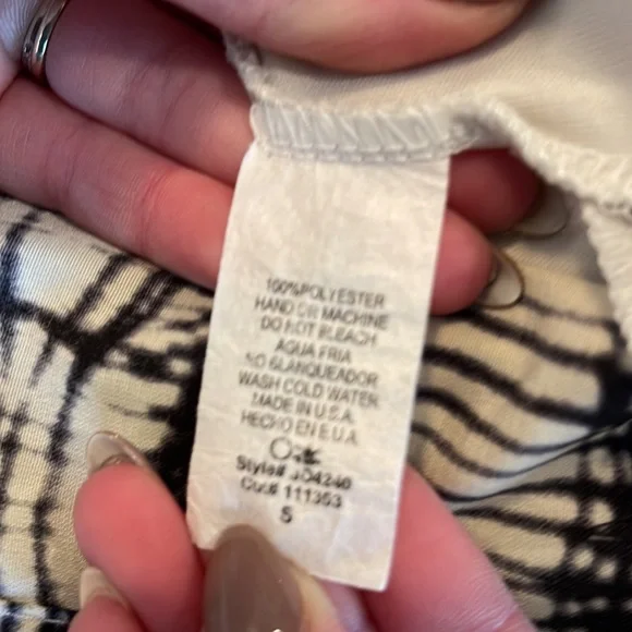 Christian Caliendo Black and Tan Bell Sleeve Dress size S - Picture 6 of 6